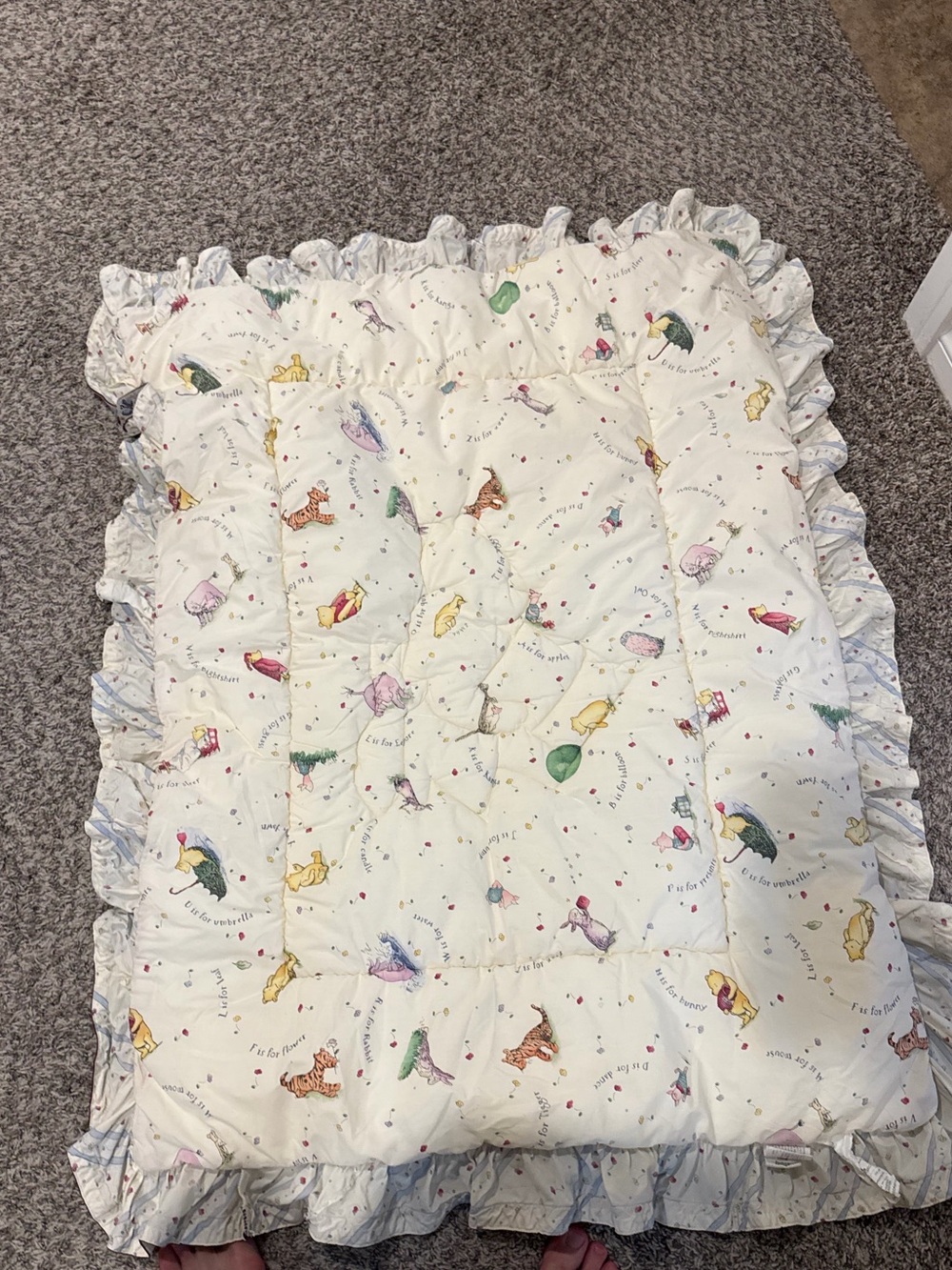 Winnie the Pooh ABC Quilt Blanket - Picture 2 of 2